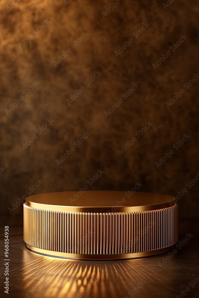 Gold-plated podium with luxurious details, perfect for showcasing premium and shiny products. generative ai Gold-plated podium with luxurious details, perfect for showcasing premium and shiny products. generative ai