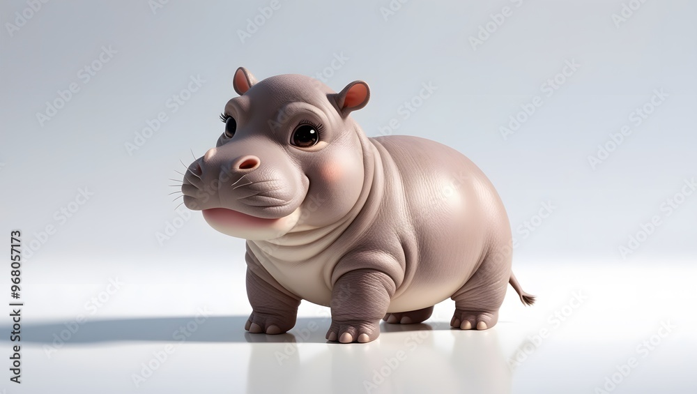 Pygmy hippo, cute and fat. Pygmy hippo, cute and fat.