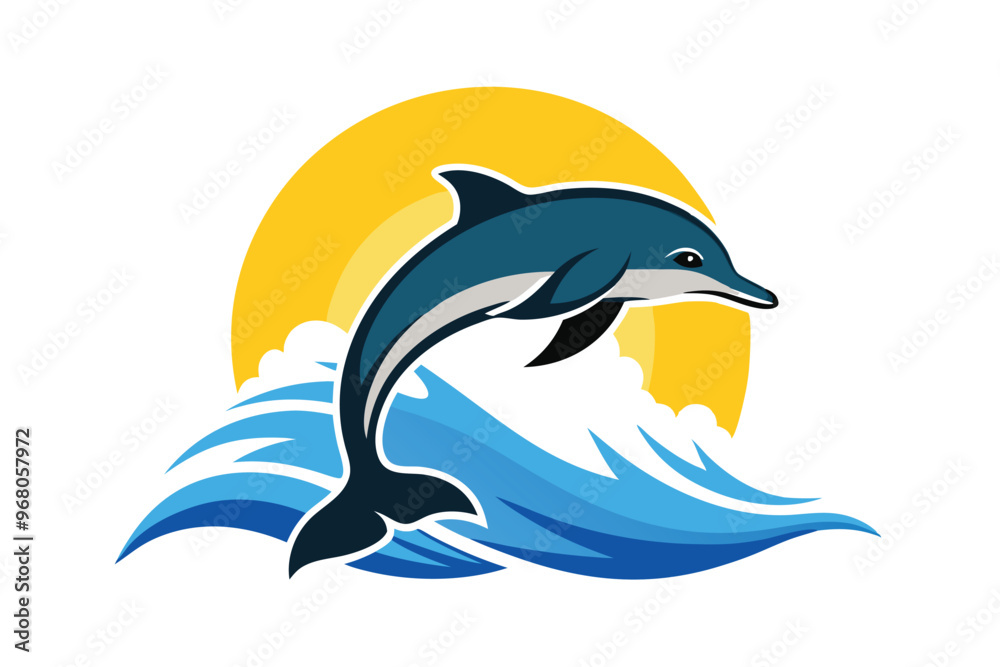 Obraz premium Dolphins are often associated with playfulness E.eps