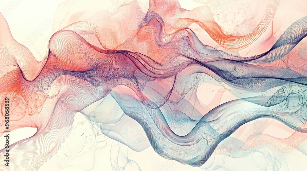 Obraz premium This stylish abstract banner features flowing colors and intricate patterns, perfect for enhancing artistic design projects and backgrounds