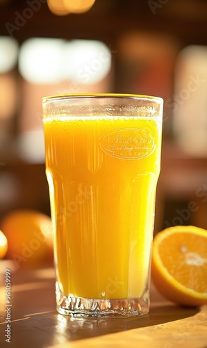 Refreshing Glass of Orange Juice