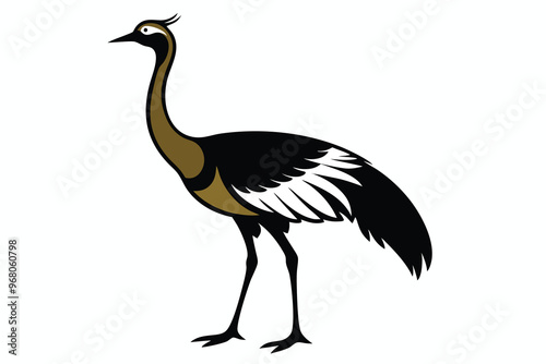 Kori Bustard clean silhouette color S.eps photo