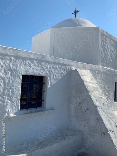 Small Cycladic chapel on a Greek island 