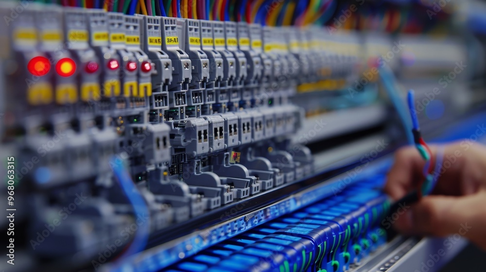 Expert electrician skillfully installing and replacing electrical outlets with precision and care Expert electrician skillfully installing and replacing electrical outlets with precision and care