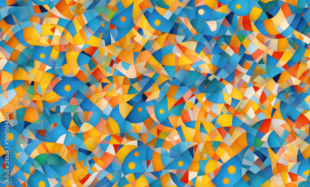 Abstract seamless geometric pattern.