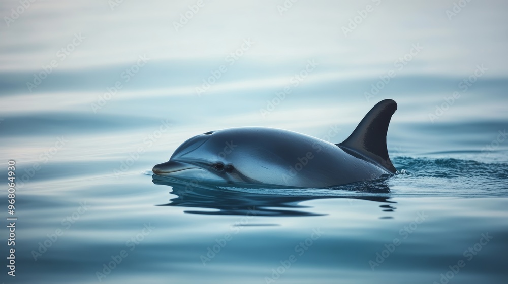 Fototapeta premium Dolphin Swimming in the Ocean - Wildlife Photography