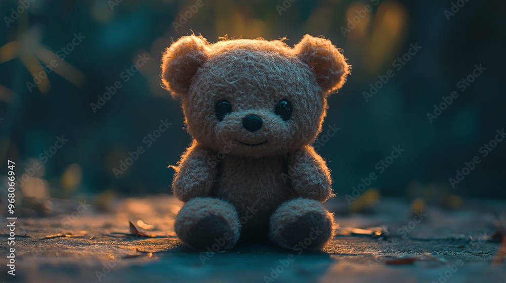 A plush toy sits atop a flat surface. Its adorable features and soft fur make it a charming companion to behold. A plush toy sits atop a flat surface. Its adorable features and soft fur make it a charming companion to behold.