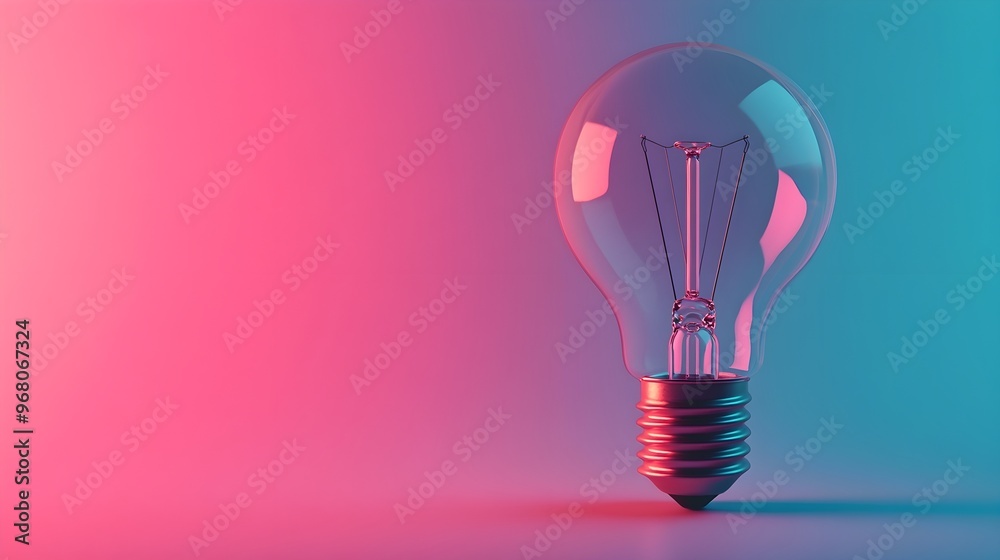 A light bulb glowing brightly against a solid color background, symbolizing inspiration and new ideas A light bulb glowing brightly against a solid color background, symbolizing inspiration and new ideas