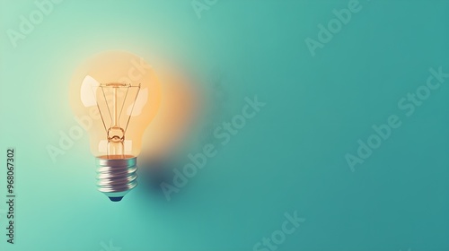 A light bulb glowing brightly against a solid color background, symbolizing inspiration and new ideas