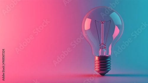A light bulb glowing brightly against a solid color background, symbolizing inspiration and new ideas