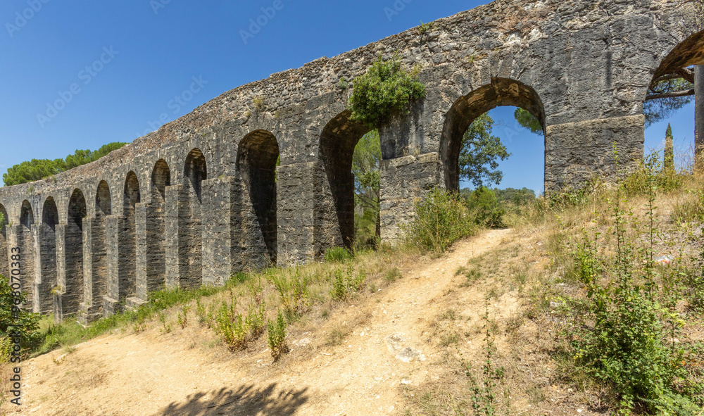 Tomar Aqueduct or Aqueduto de Pegoes or Aqueduct of the convent of Christ Portugal. Tomar Aqueduct or Aqueduto de Pegoes or Aqueduct of the convent of Christ Portugal.