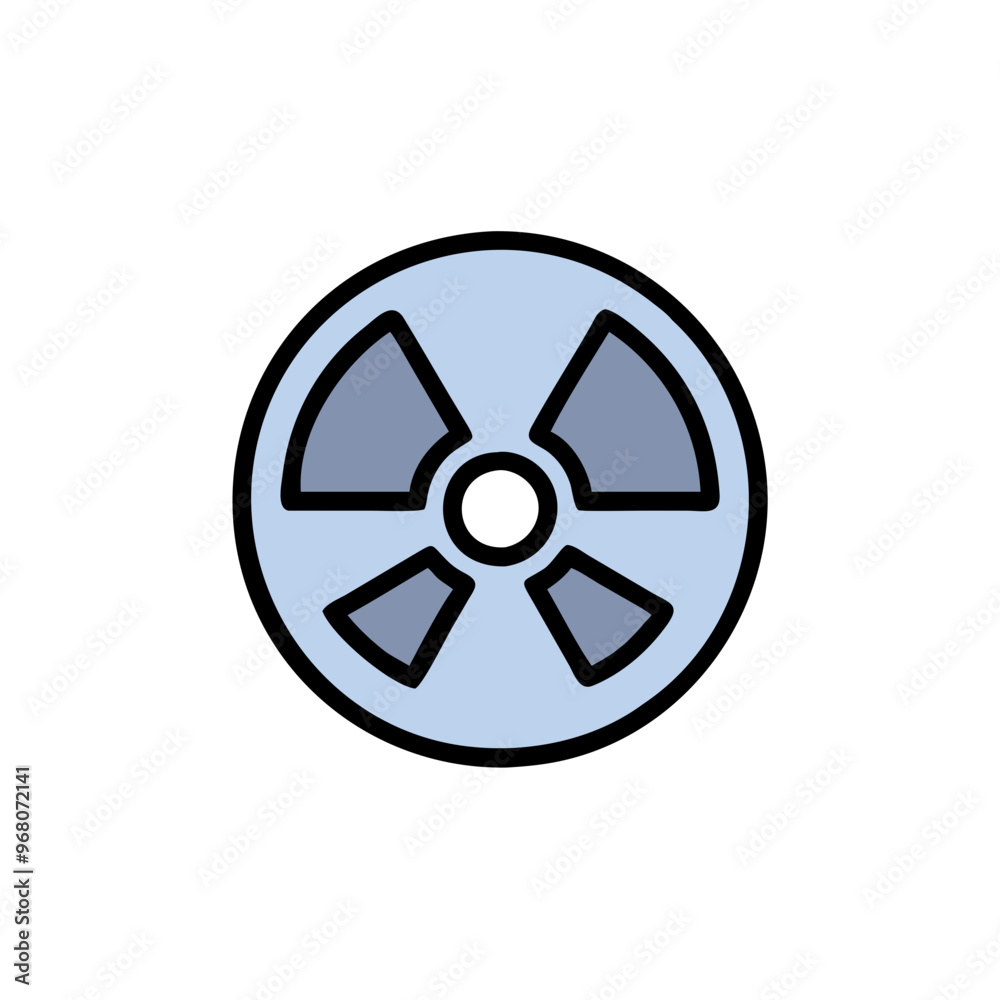 Classic radiation hazard symbol in grayscale for safety and warning applications Classic radiation hazard symbol in grayscale for safety and warning applications