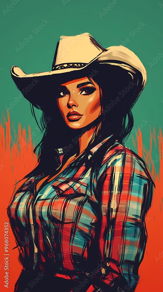 background image of a cowboy woman, western illustration style, western. background image of a cowboy woman, western illustration style, western.