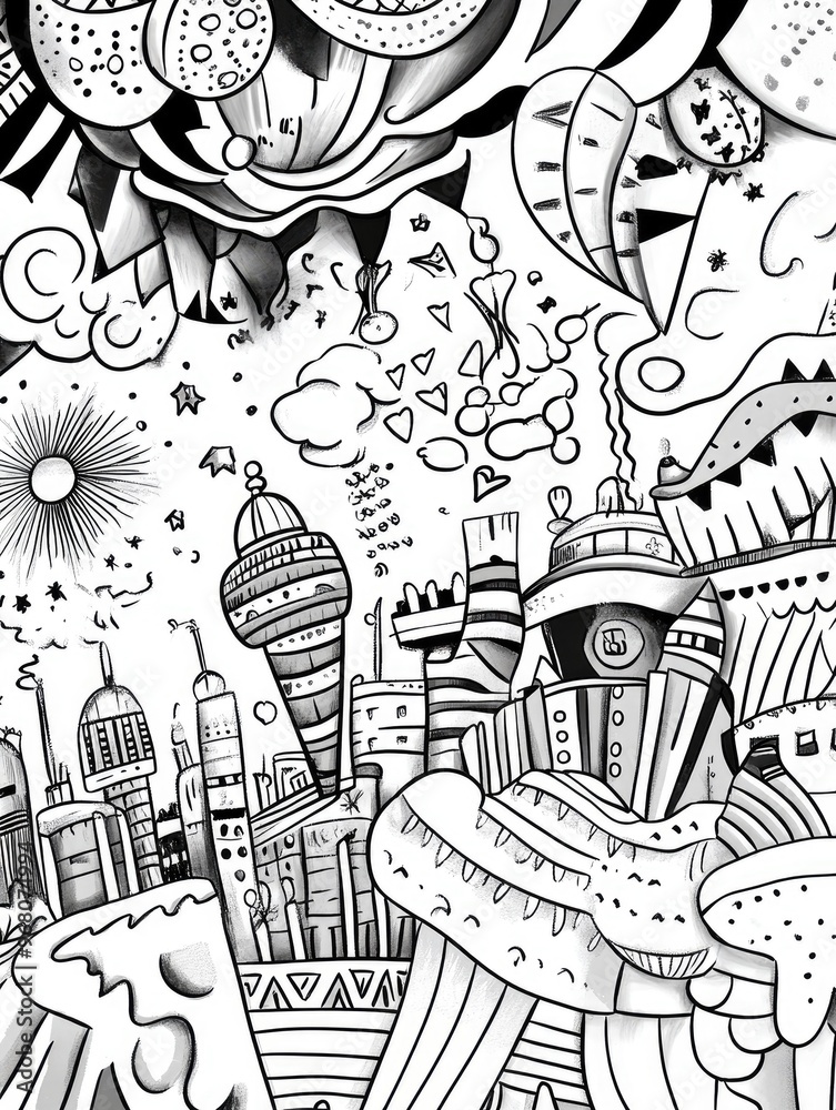 Line art illustration of a festive wishes card for a cultural celebration featuring a decorative holiday themed background Line art illustration of a festive wishes card for a cultural celebration featuring a decorative holiday themed background