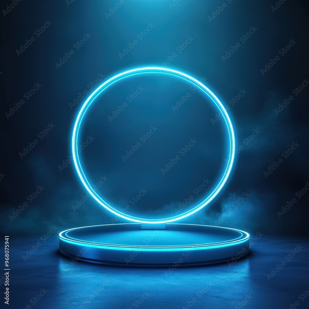 Futuristic Neon Circle Display Stand Futuristic Neon Circle Display Stand