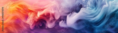 Abstract Swirling Colors of Orange, Red, Pink, and Blue