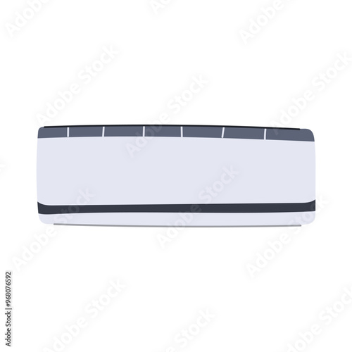 hvac air conditioner cartoon. thermostat refrigerant, compressor condenser, ductwork ventilation hvac air conditioner sign. isolated symbol vector illustration
