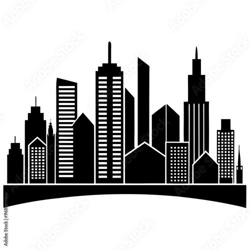 Cityscapes vector isolated on white background
