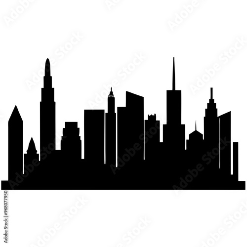 Cityscapes vector isolated on white background