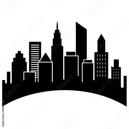 Cityscapes vector isolated on white background