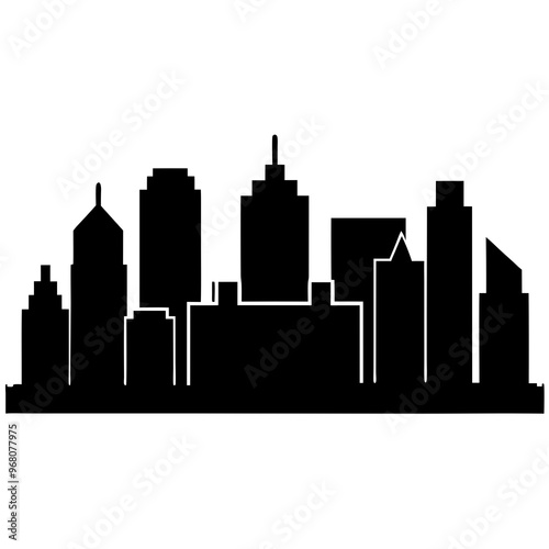 Cityscapes vector isolated on white background