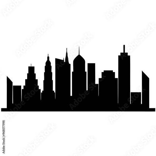 Cityscapes vector isolated on white background