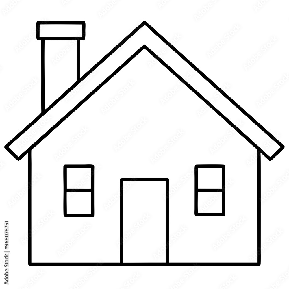 Fototapeta premium Home map isolated on white background