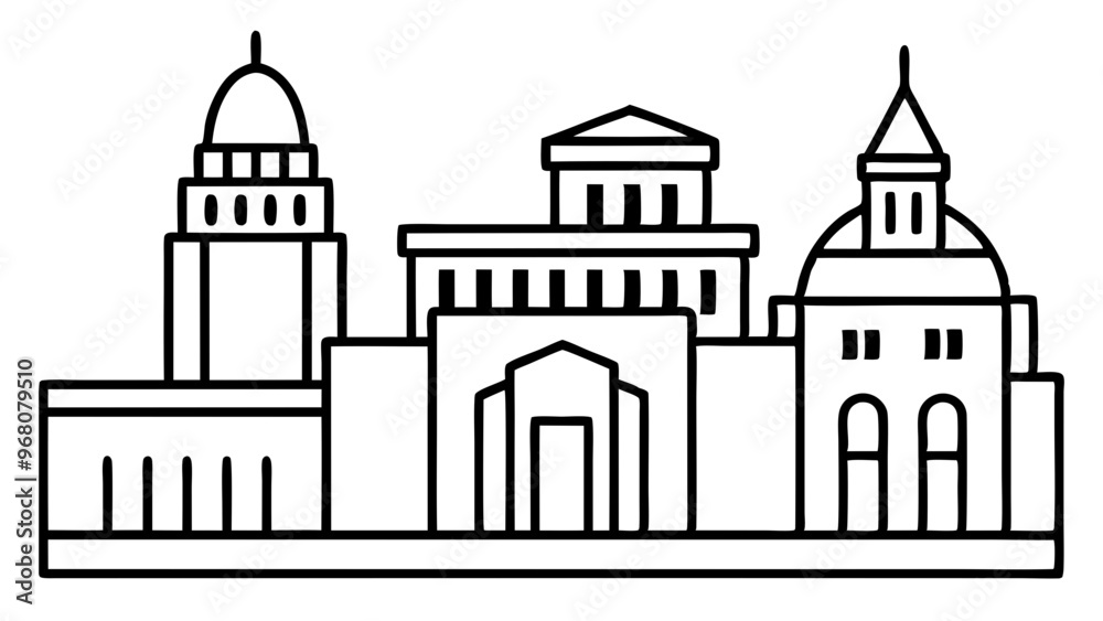 Building vector isolated on white background Building vector isolated on white background