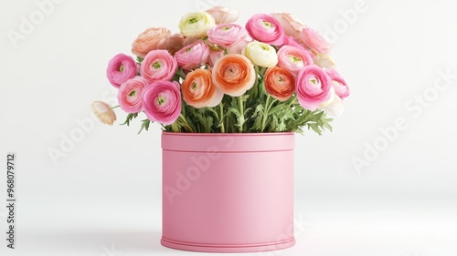 A colorful bouquet of ranun...