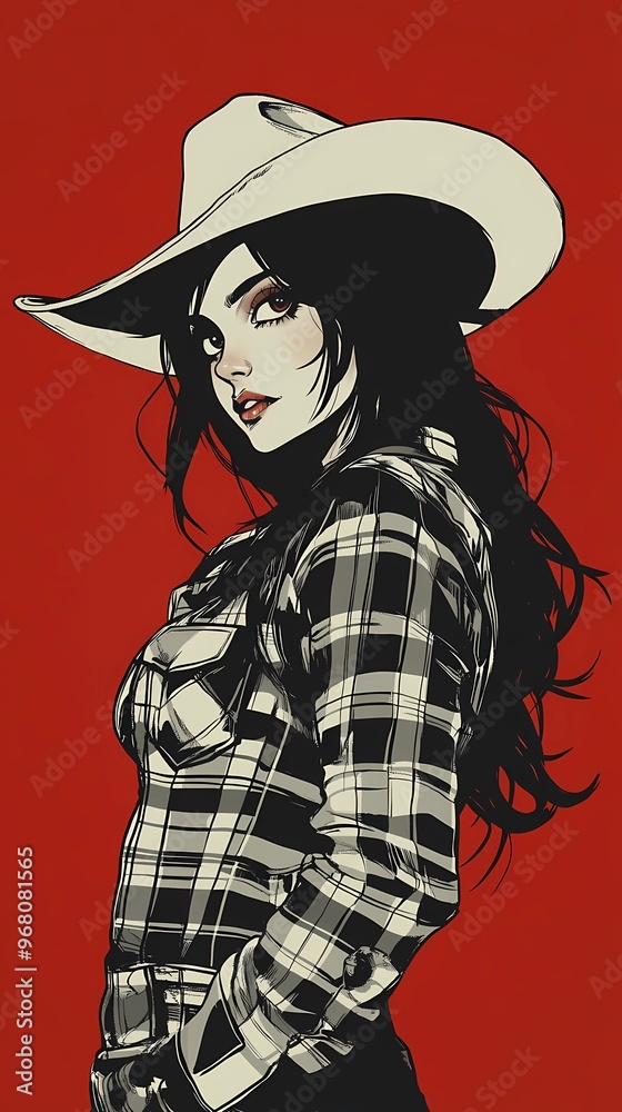 background image of a cowboy woman, western illustration style, western. background image of a cowboy woman, western illustration style, western.