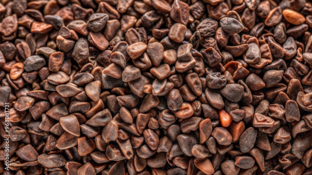 Malt cacao nibs texture background close-up of crunchy pieces Malt cacao nibs texture background close-up of crunchy pieces
