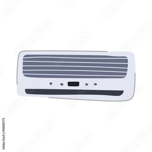 filter air conditioner cartoon. efficiency thermostat, freon inverter, split window filter air conditioner sign. isolated symbol vector illustration