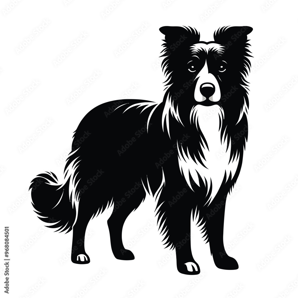 Fototapeta premium Silhouette of a Border Collie