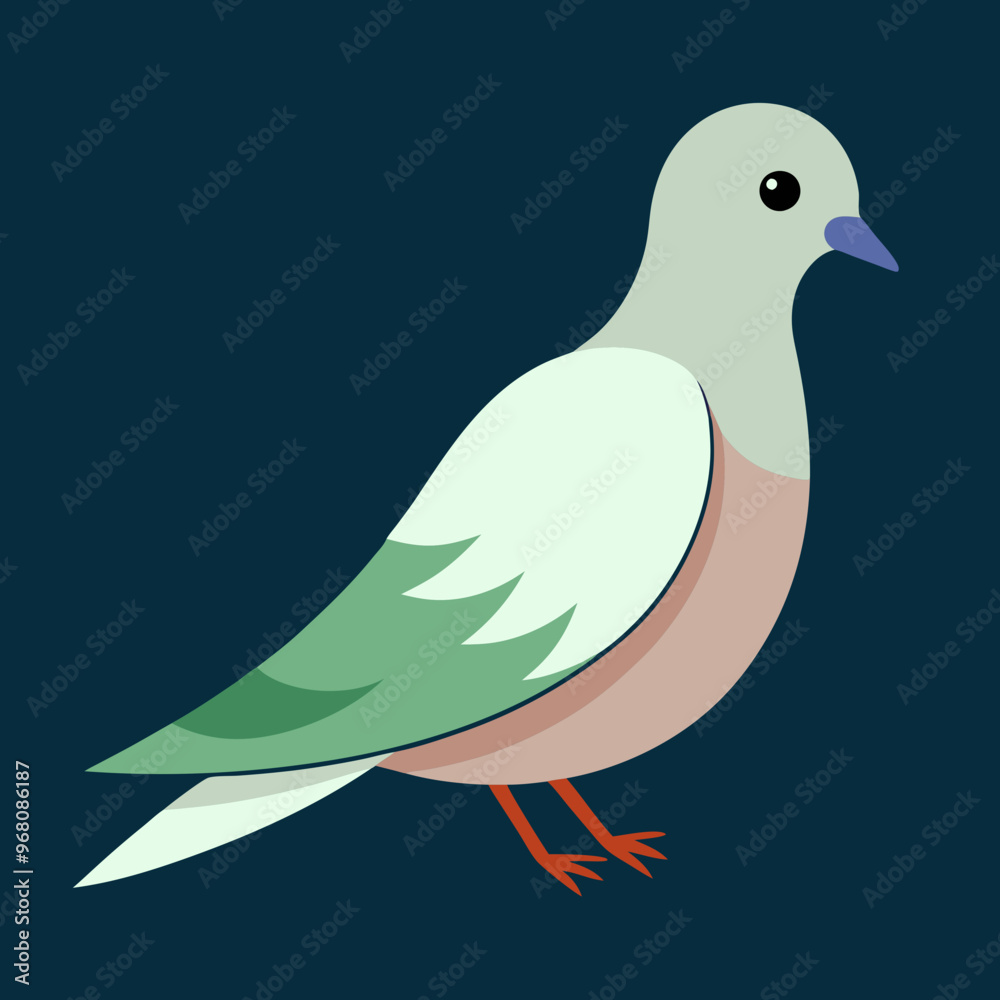 Fototapeta premium Cute pigeons vector design