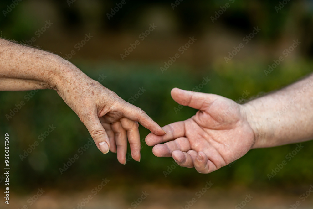 The hands of an elderly couple who have carried love and tenderness through life. The hands of an elderly couple who have carried love and tenderness through life.