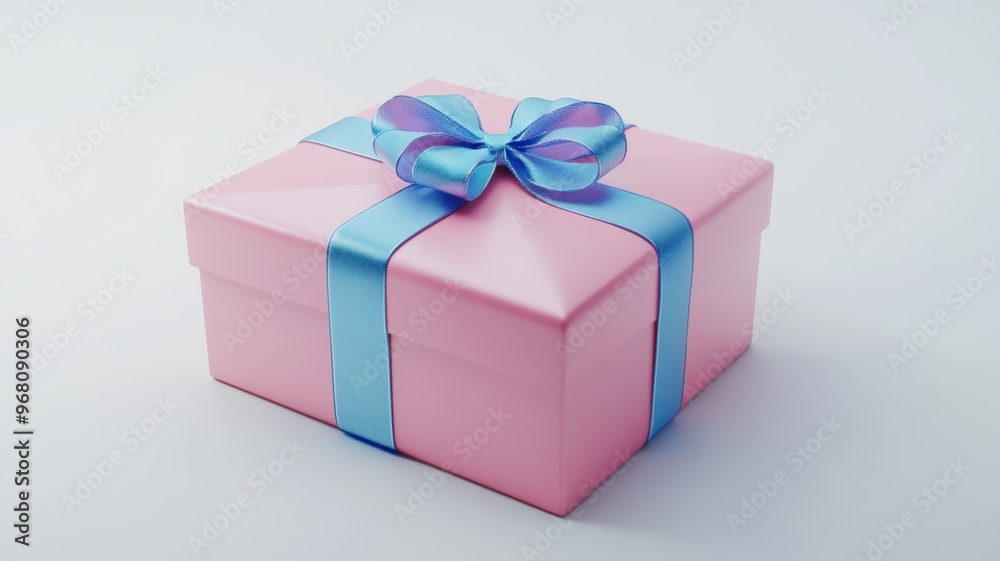 Simple and stylish gift box with a decorative ribbon Simple and stylish gift box with a decorative ribbon