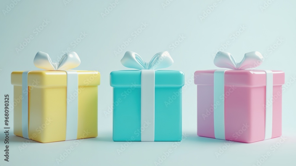 Simple and stylish gift box with a decorative ribbon Simple and stylish gift box with a decorative ribbon