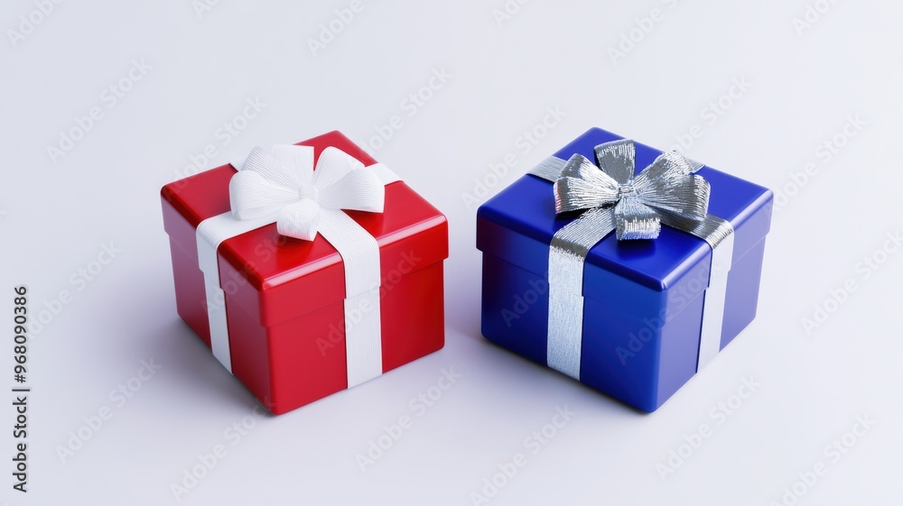 Simple and stylish gift box with a decorative ribbon Simple and stylish gift box with a decorative ribbon