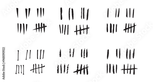 hand drawn prison wall doodle sticks lines counter 