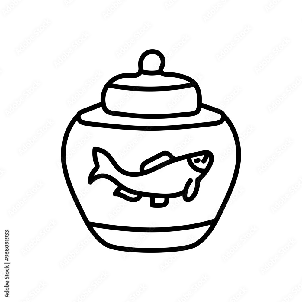Ming Dynasty Ceramics Outline Icon, Vector illustration Ming Dynasty Ceramics Outline Icon, Vector illustration