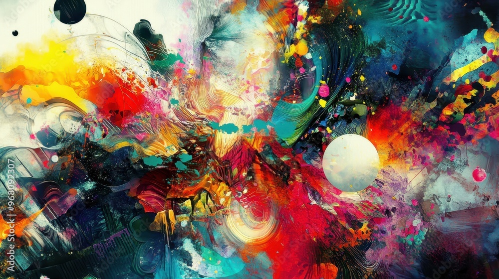 Obraz premium Abstract Cosmic Landscape