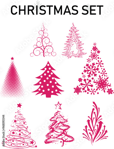 christmas, tree,  customizable Christmas  post templates