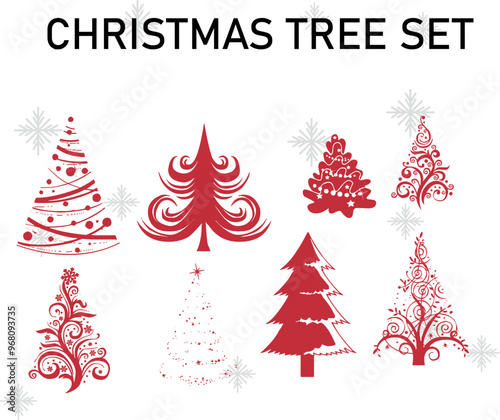 christmas, tree,  customizable Christmas  post templates