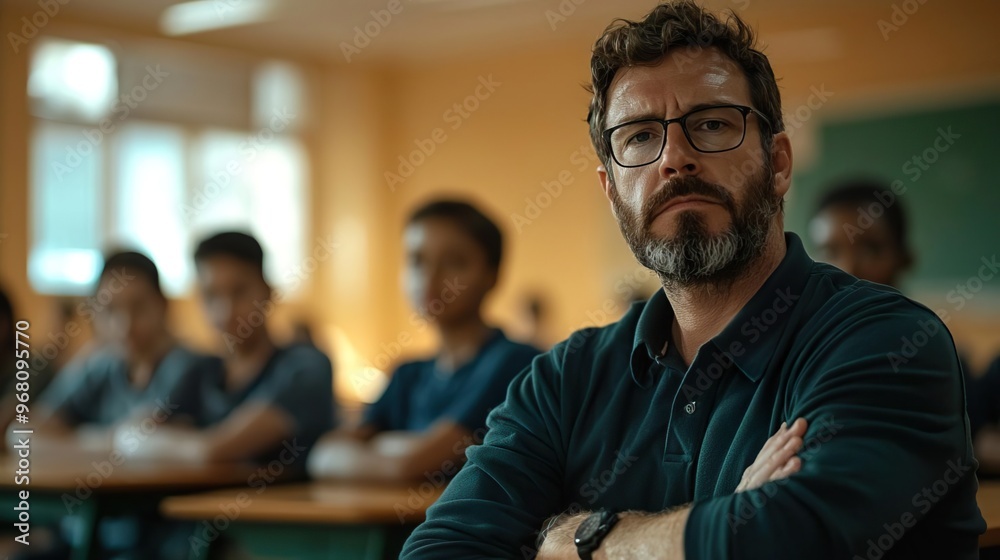 A thoughtful teacher engages students in a classroom, fostering a supportive and interactive learning environment. A thoughtful teacher engages students in a classroom, fostering a supportive and interactive learning environment.