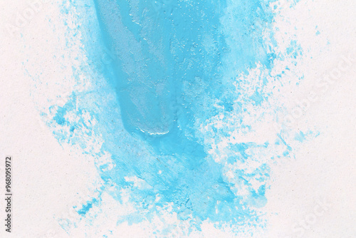 Light blue watercolor user paintbrush with hand draw isolated on white art paper background.