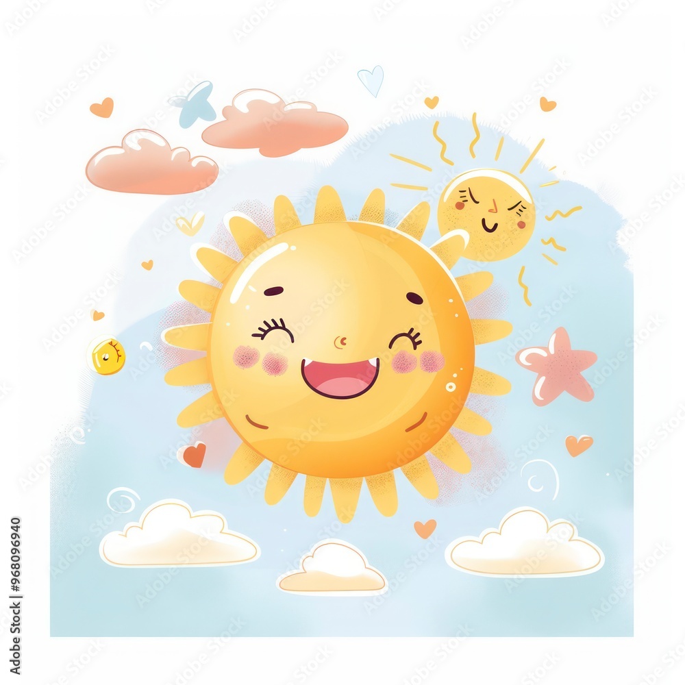 funny sunshine cartoon illustration funny sunshine cartoon illustration