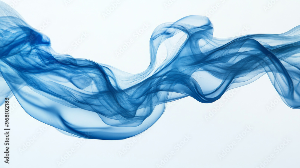 A blue, see-through wave against a white backdrop, perfect for adding a design touch. A blue, see-through wave against a white backdrop, perfect for adding a design touch.