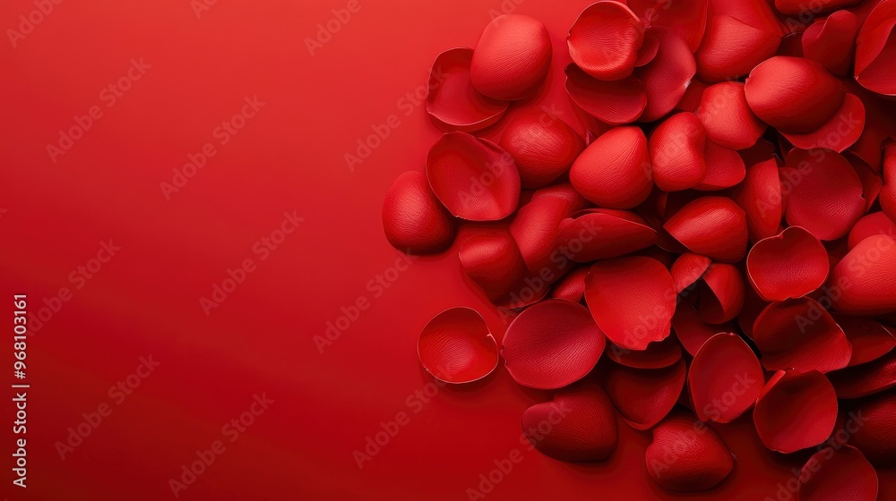 Red Rose Petals on a Red Background Red Rose Petals on a Red Background