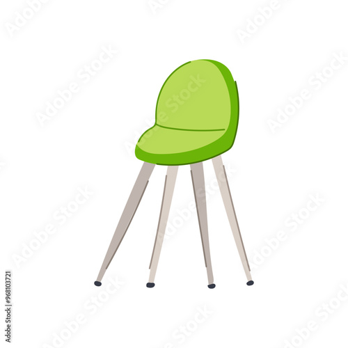 adjustable bar stool cartoon. modern rustic, wood metal, leather comfort adjustable bar stool sign. isolated symbol vector illustration