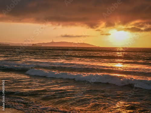 Crépuscule sur Coquimbo et La Serena au Chili photo